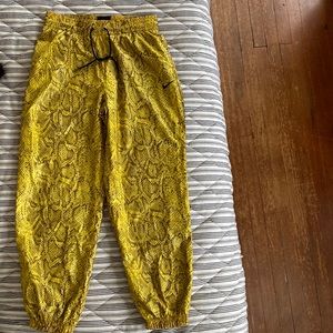 NIKE Yellow Snake Print Pants
